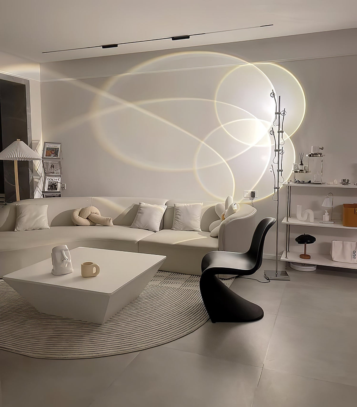 Receiv staal vloerlamp