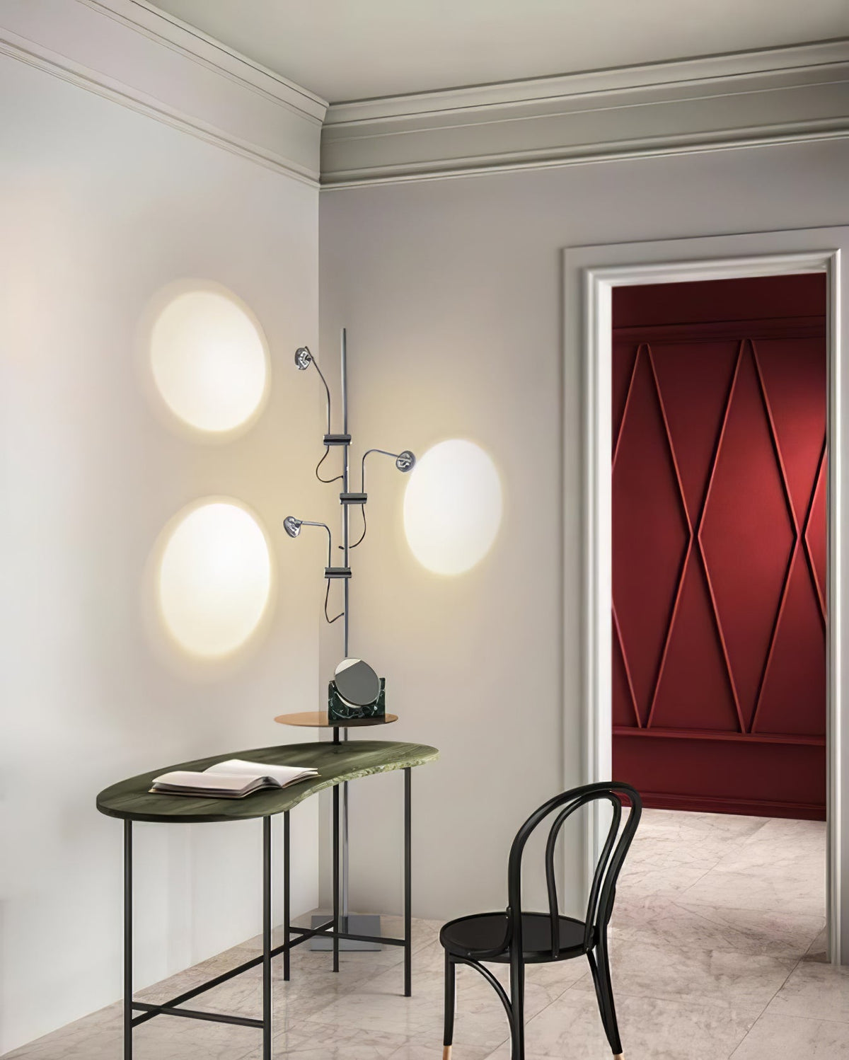 Receiv staal vloerlamp