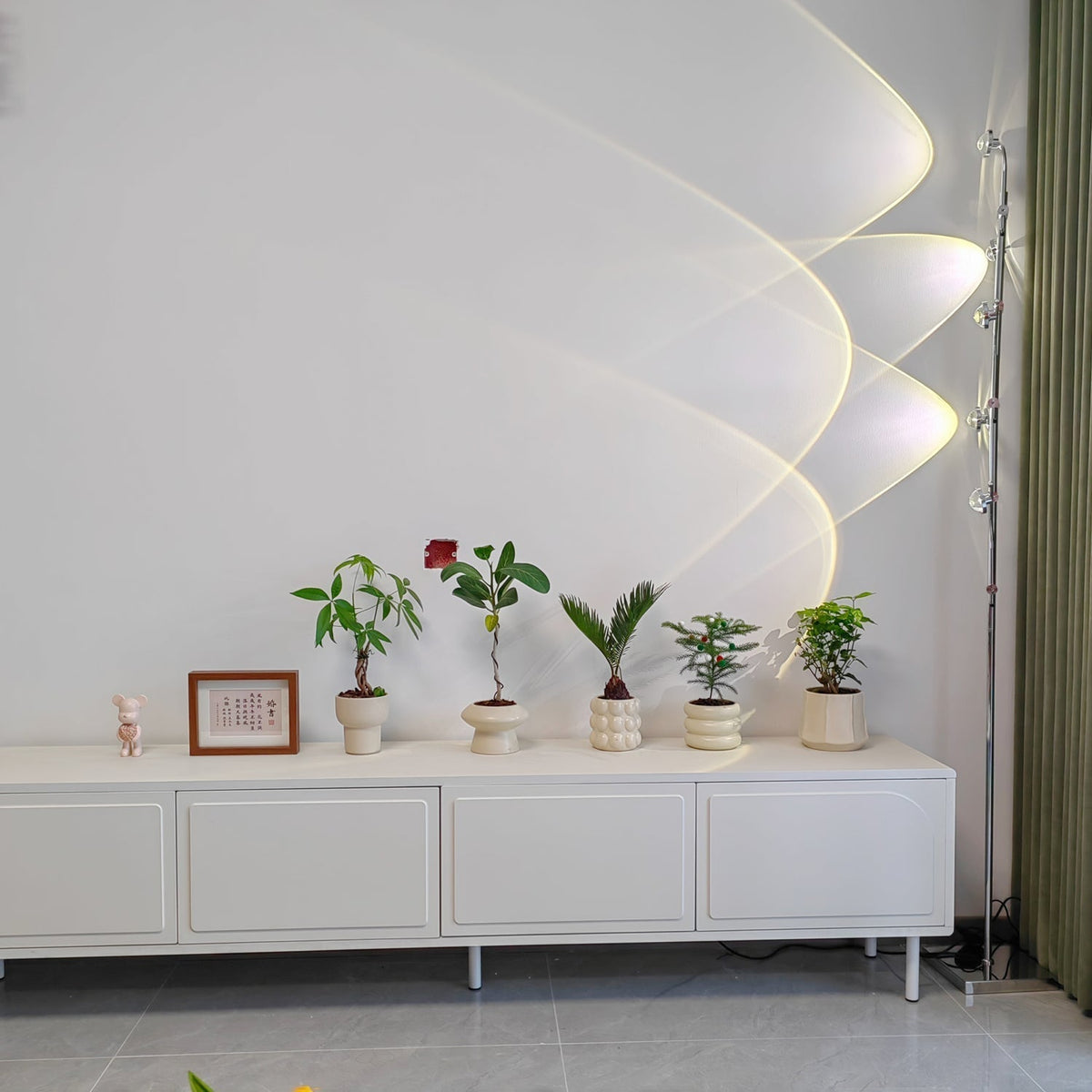 Receiv staal vloerlamp