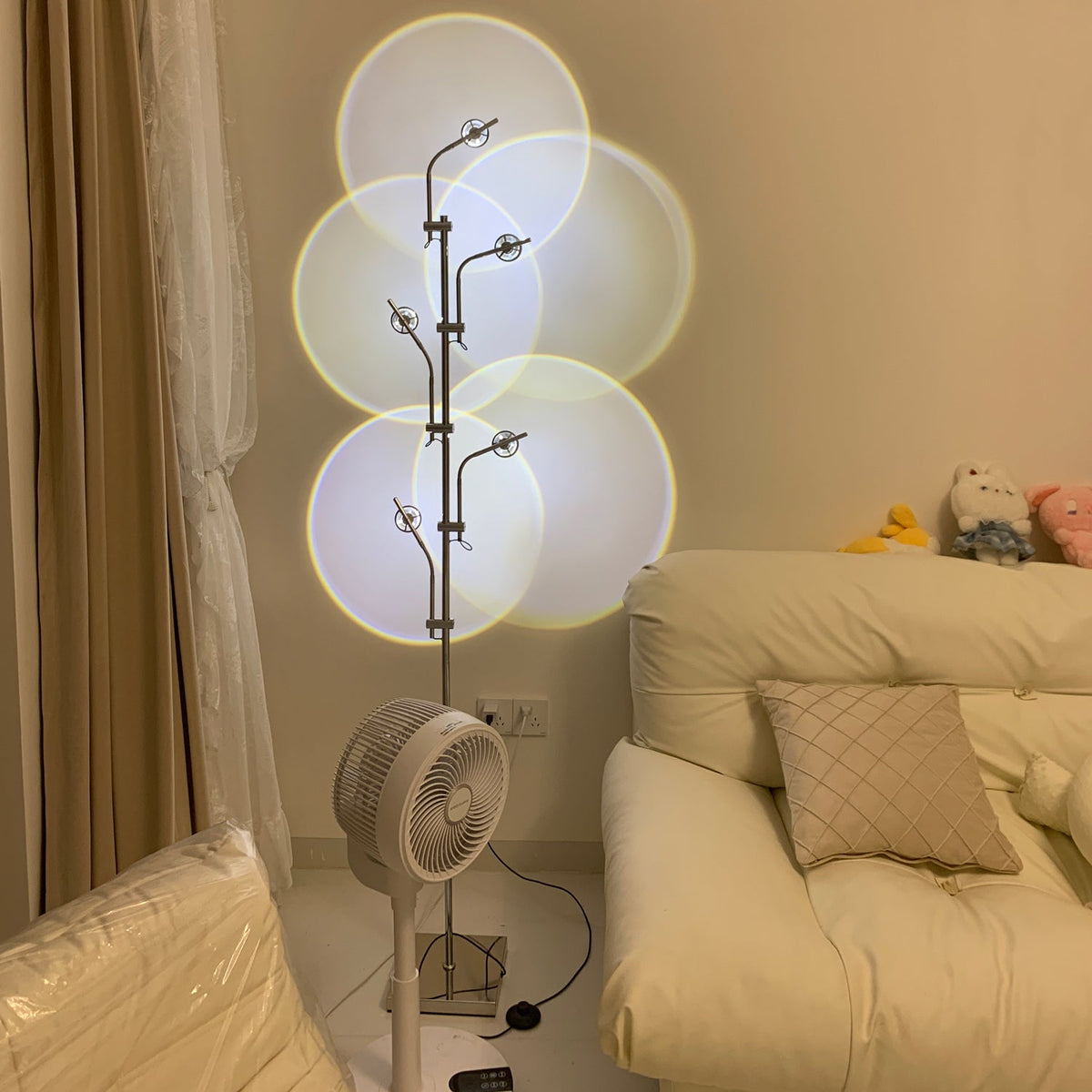 Receiv staal vloerlamp