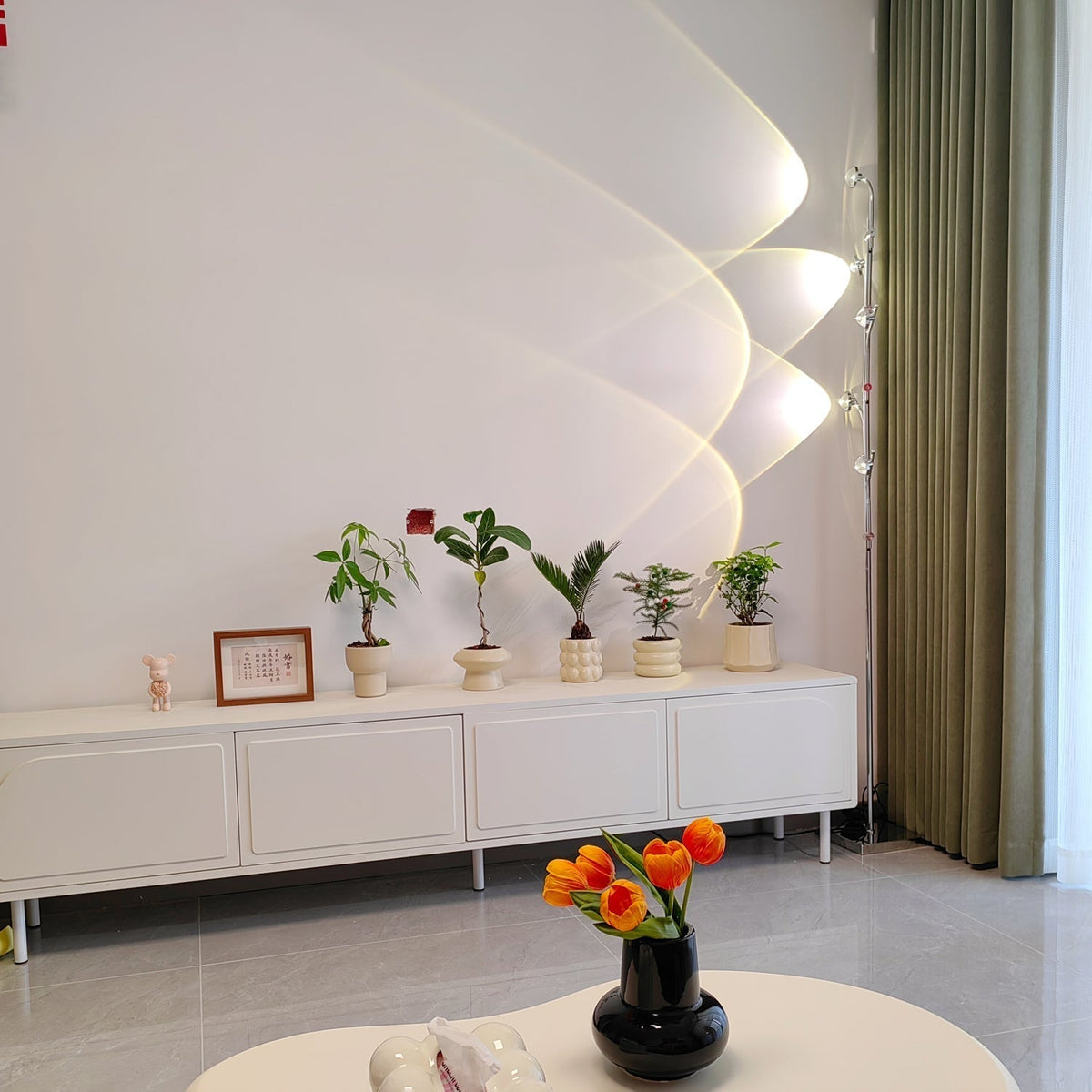 Receiv staal vloerlamp