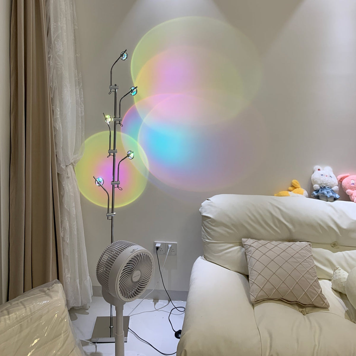 Receiv staal vloerlamp