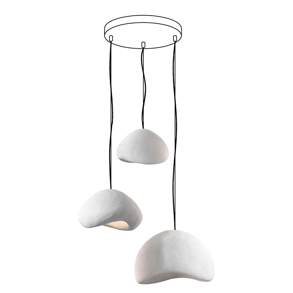 Kroonluchter Wabi-Sabi kiezelvormige Cluster Organische Vorm Minimalistische Kunst