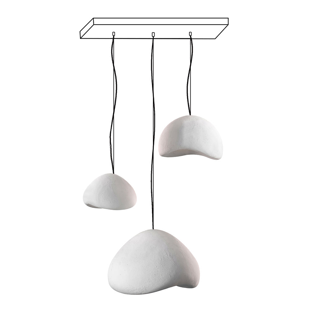 Kroonluchter Wabi-Sabi kiezelvormige Cluster Organische Vorm Minimalistische Kunst