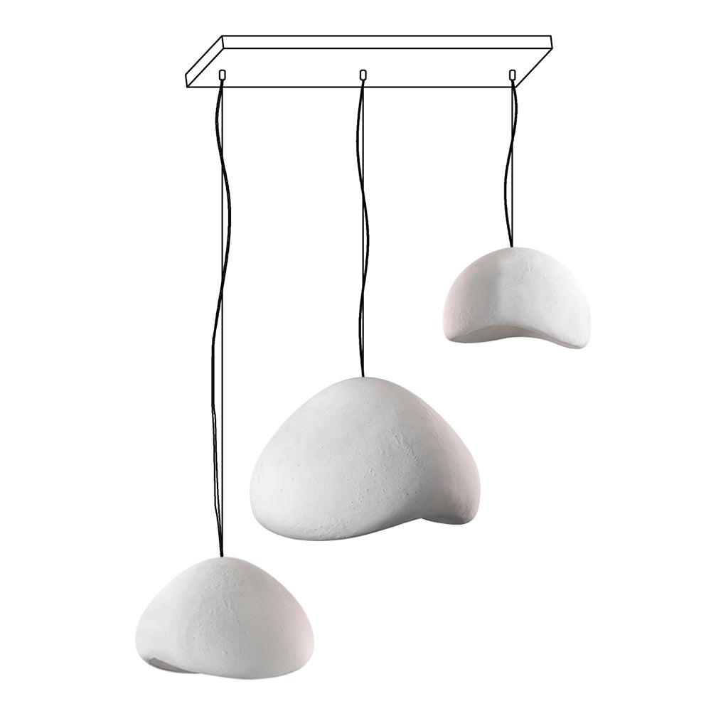 Kroonluchter Wabi-Sabi kiezelvormige Cluster Organische Vorm Minimalistische Kunst