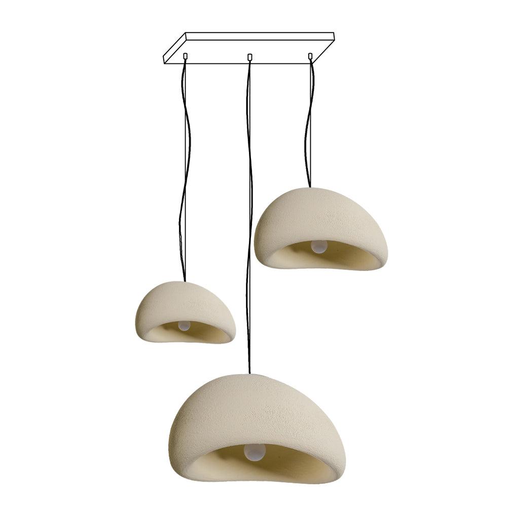 Kroonluchter Wabi-Sabi kiezelvormige Cluster Organische Vorm Minimalistische Kunst
