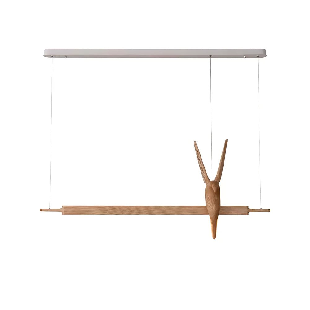 Varinisra sculpturale hanglamp van walnoothout