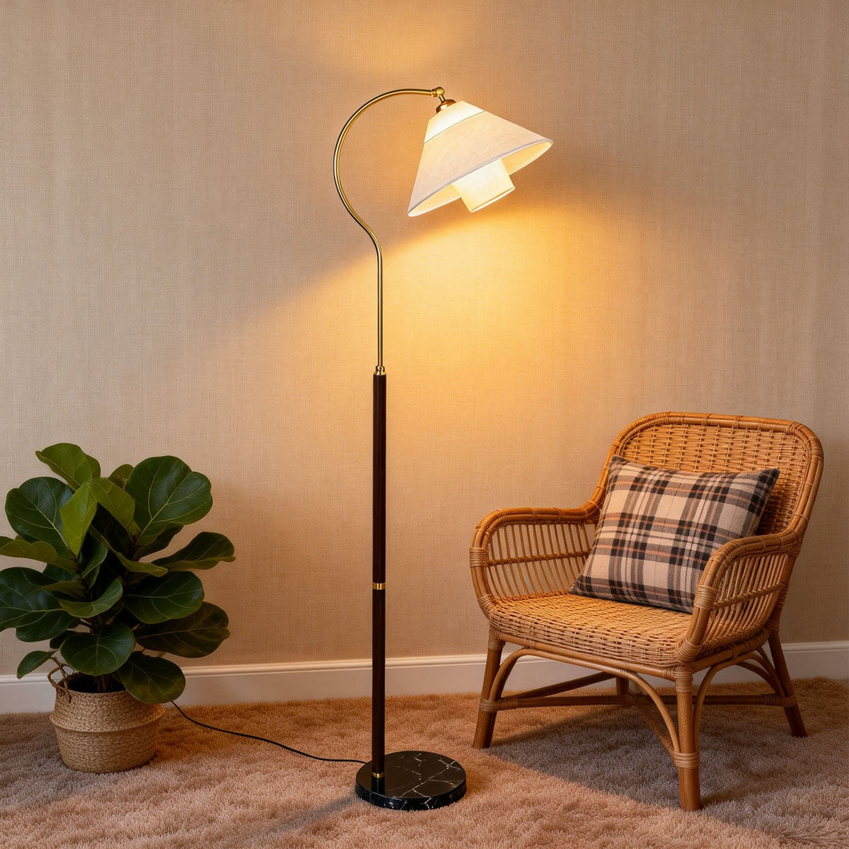 Viraalina vloerlamp met nek