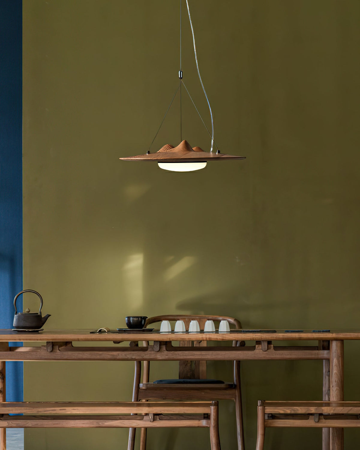 Vathea Premium Noordse kunst hanglamp van hout