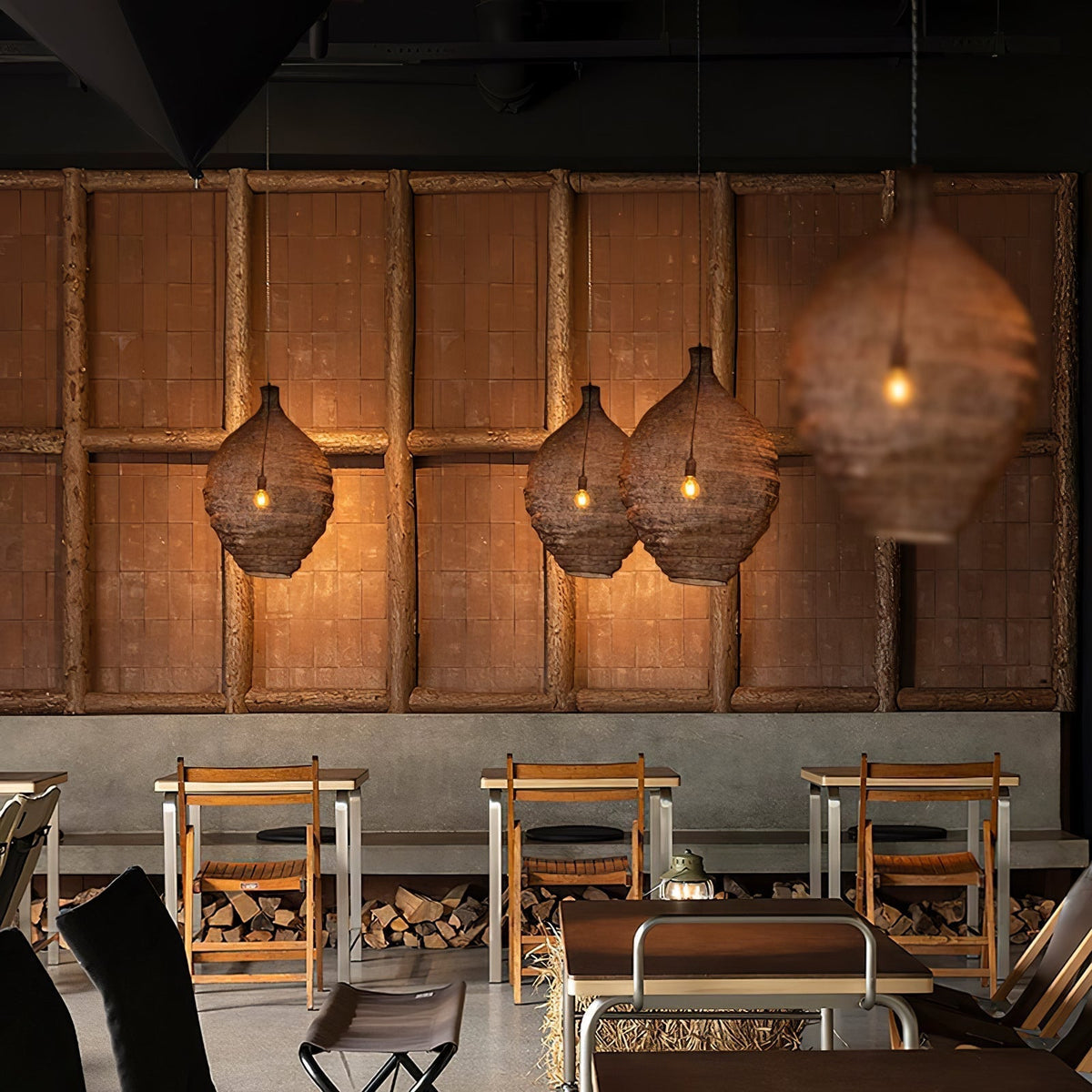 Vae industriële hanglamp van draad