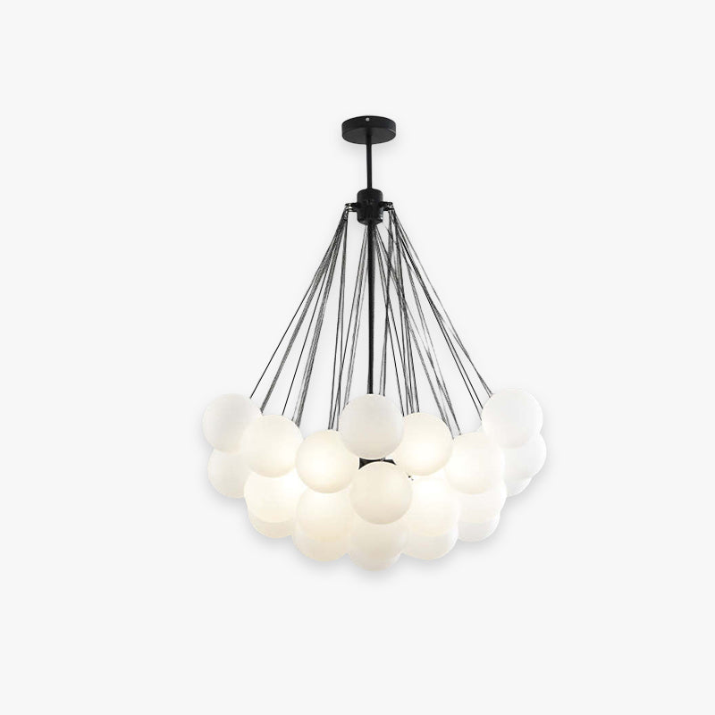 Valentina Design Bol LED Hanglamp Metaal/Glas Zwart/Goud Slaap/Eet/Woonkamer