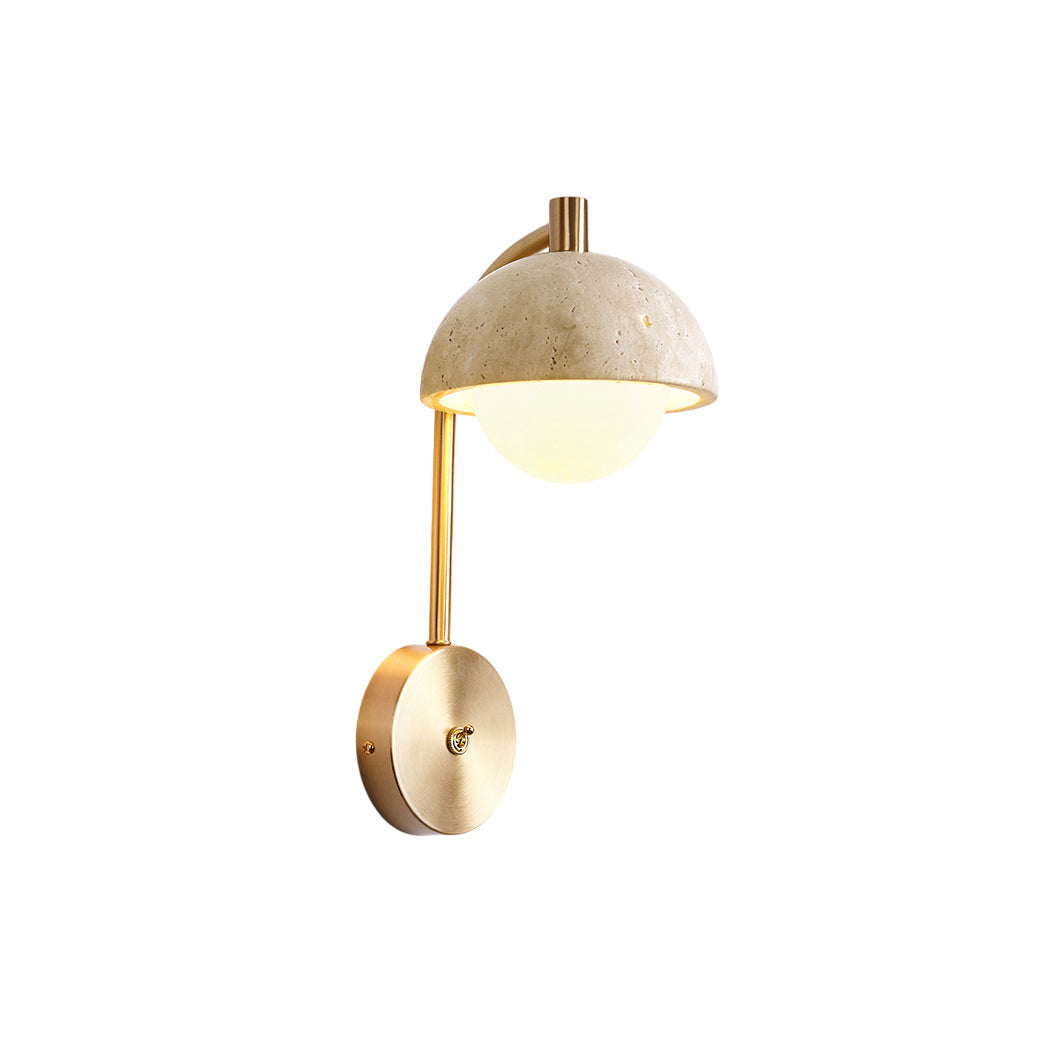 Valelaine wandlamp met travertin