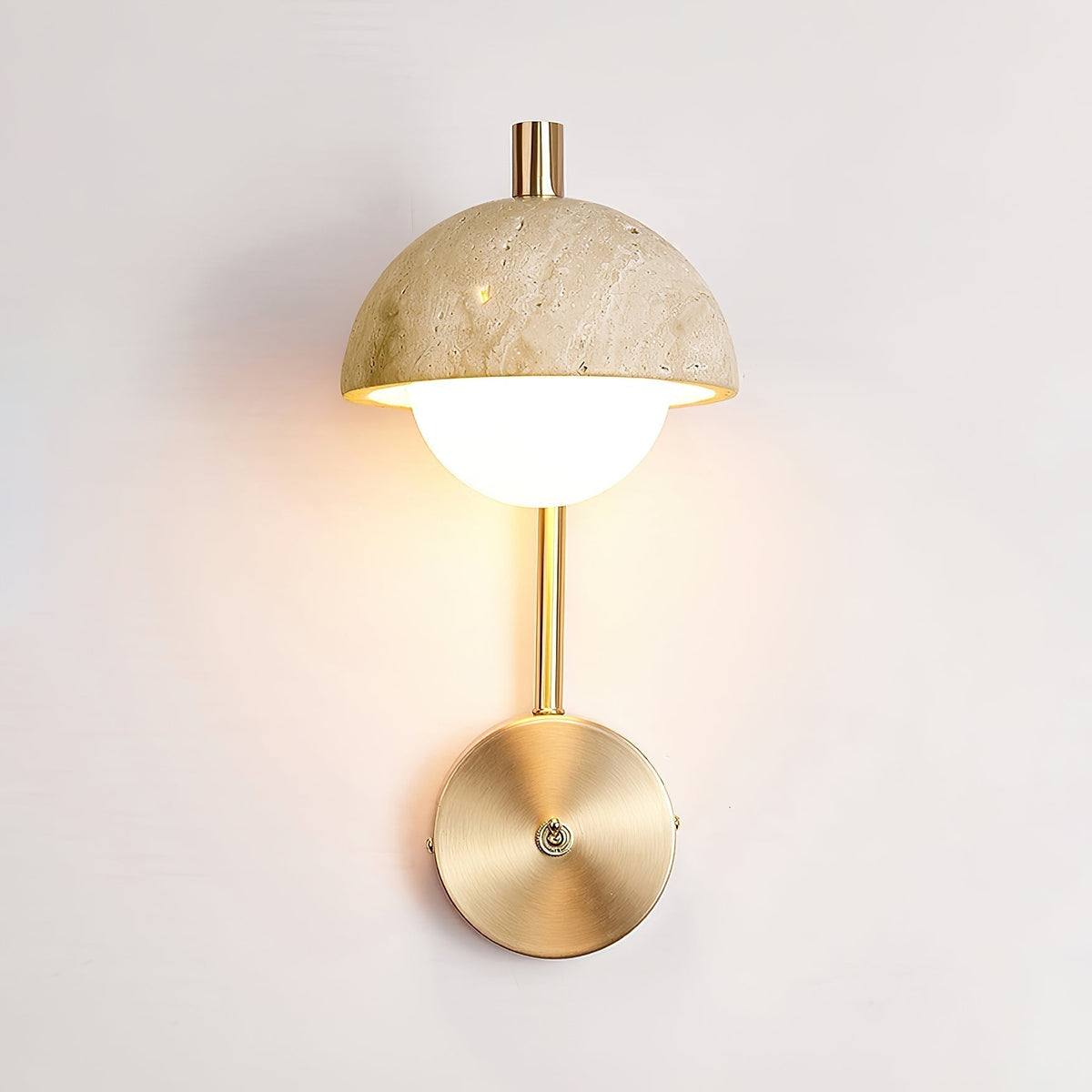 Valelaine wandlamp met travertin