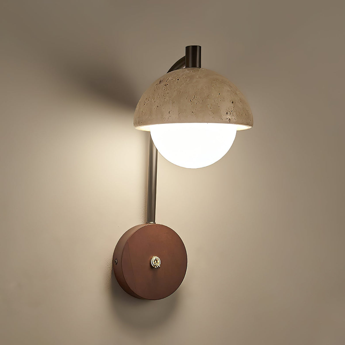 Valelaine wandlamp met travertin