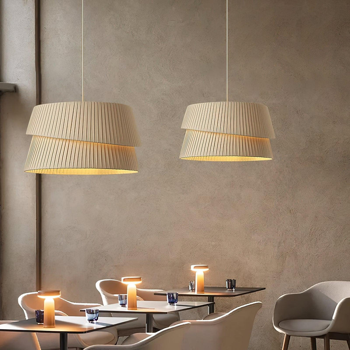 Tocan Stof Scandinavische hanglamp Beige