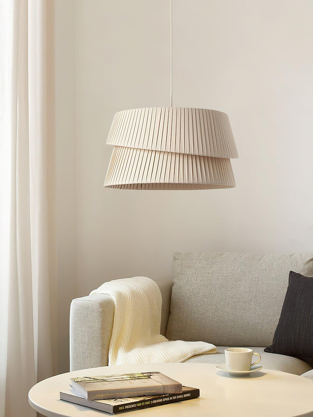 Tocan Stof Scandinavische hanglamp Beige