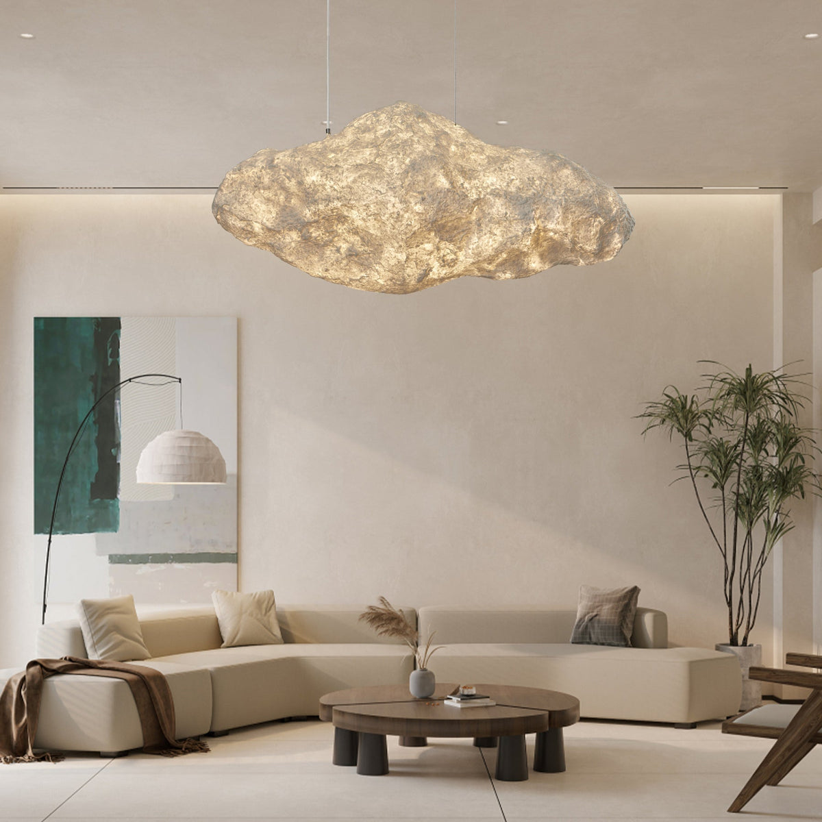 Elliros Textured Paper Pulp hanglamp