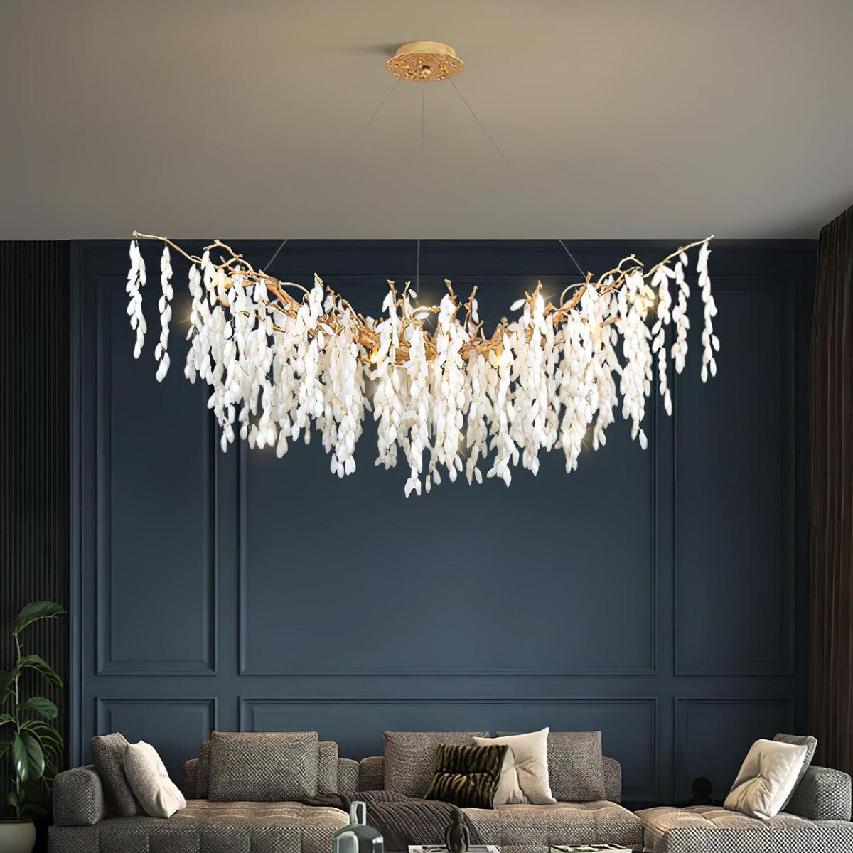 Florealis kroonluchter met cascaderend kristal