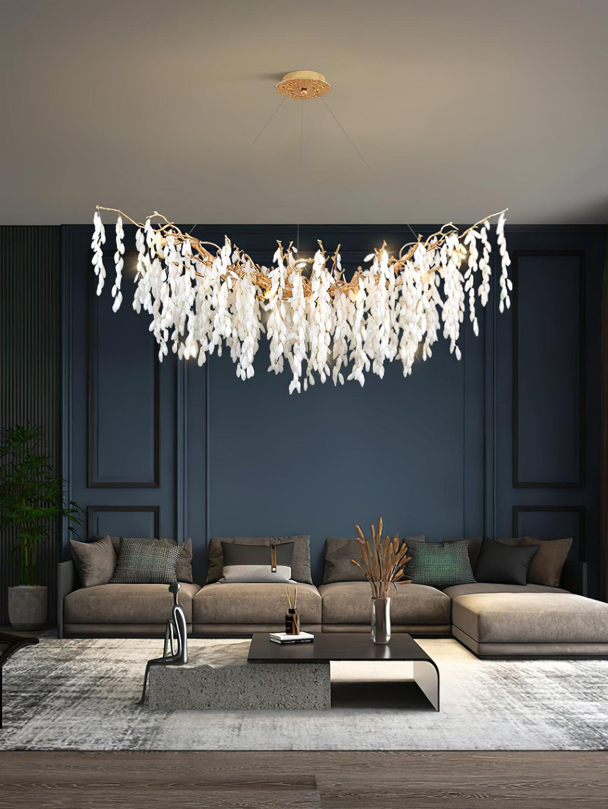 Florealis kroonluchter met cascaderend kristal