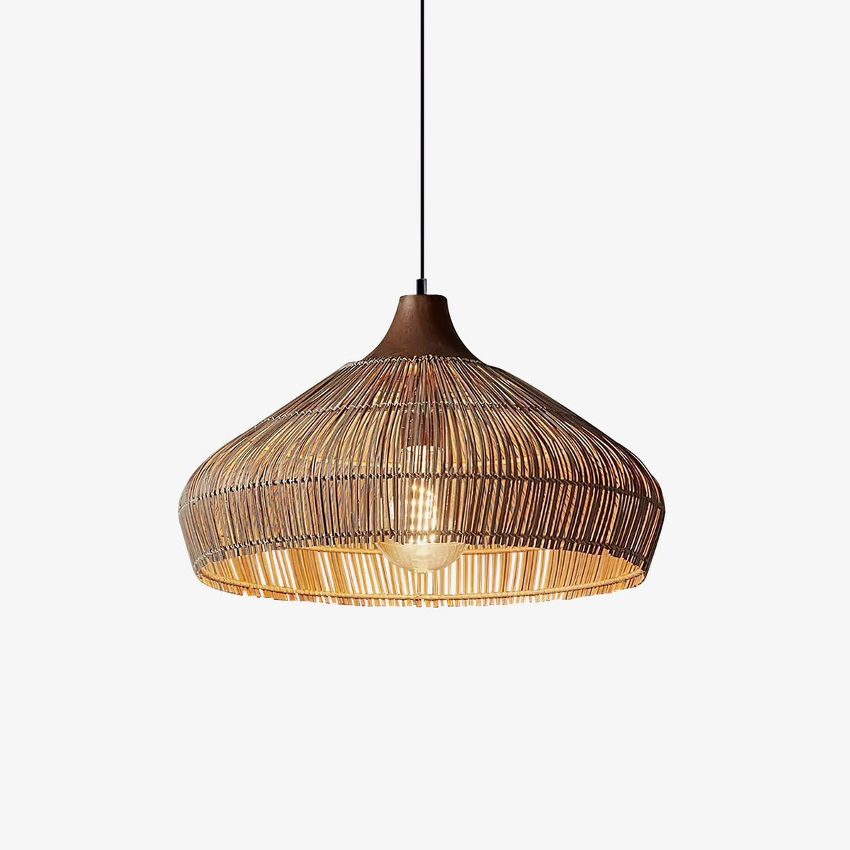Lythean elegantie Art hanglamp van rotan en hout