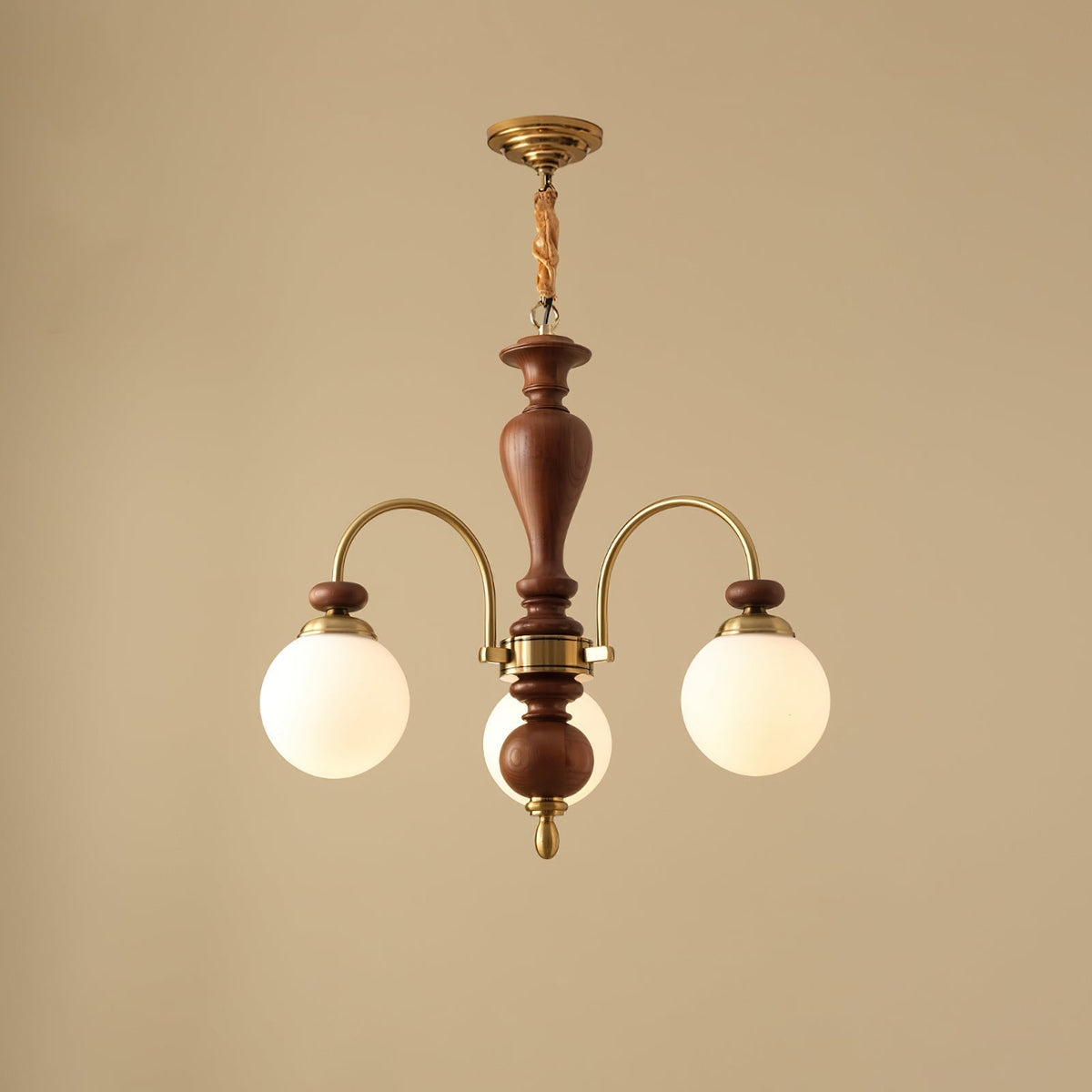 Elverian Kroonluchter Klassiek Hout messing