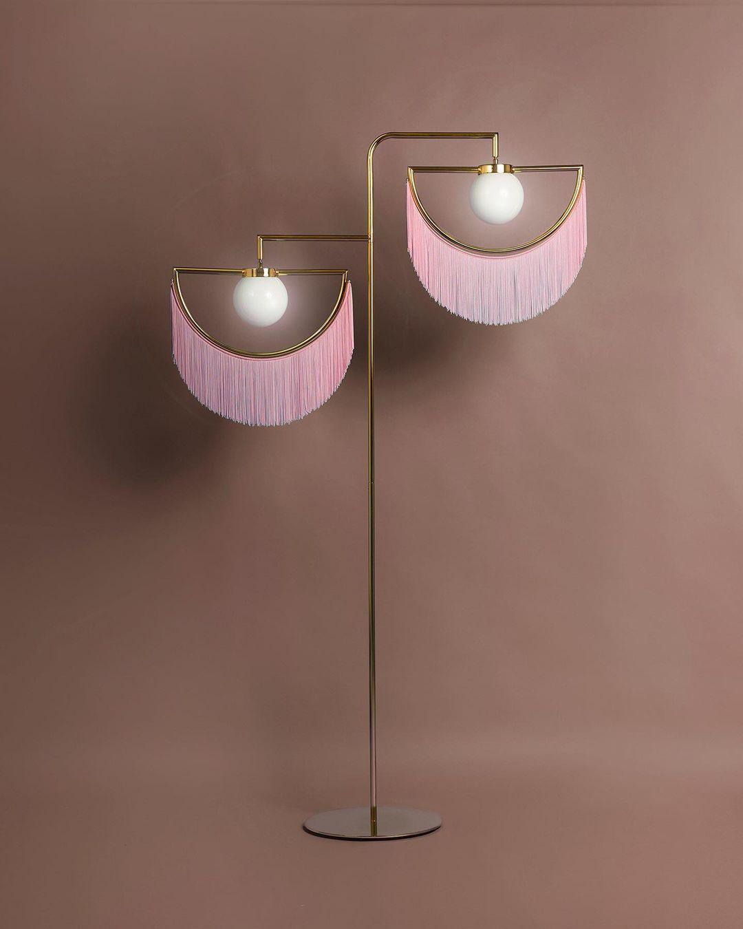 Dexe moderne vloerlamp in roze