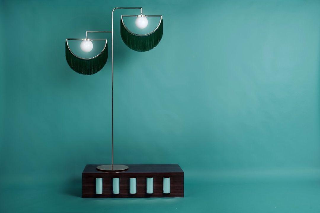 Dexe moderne vloerlamp in roze