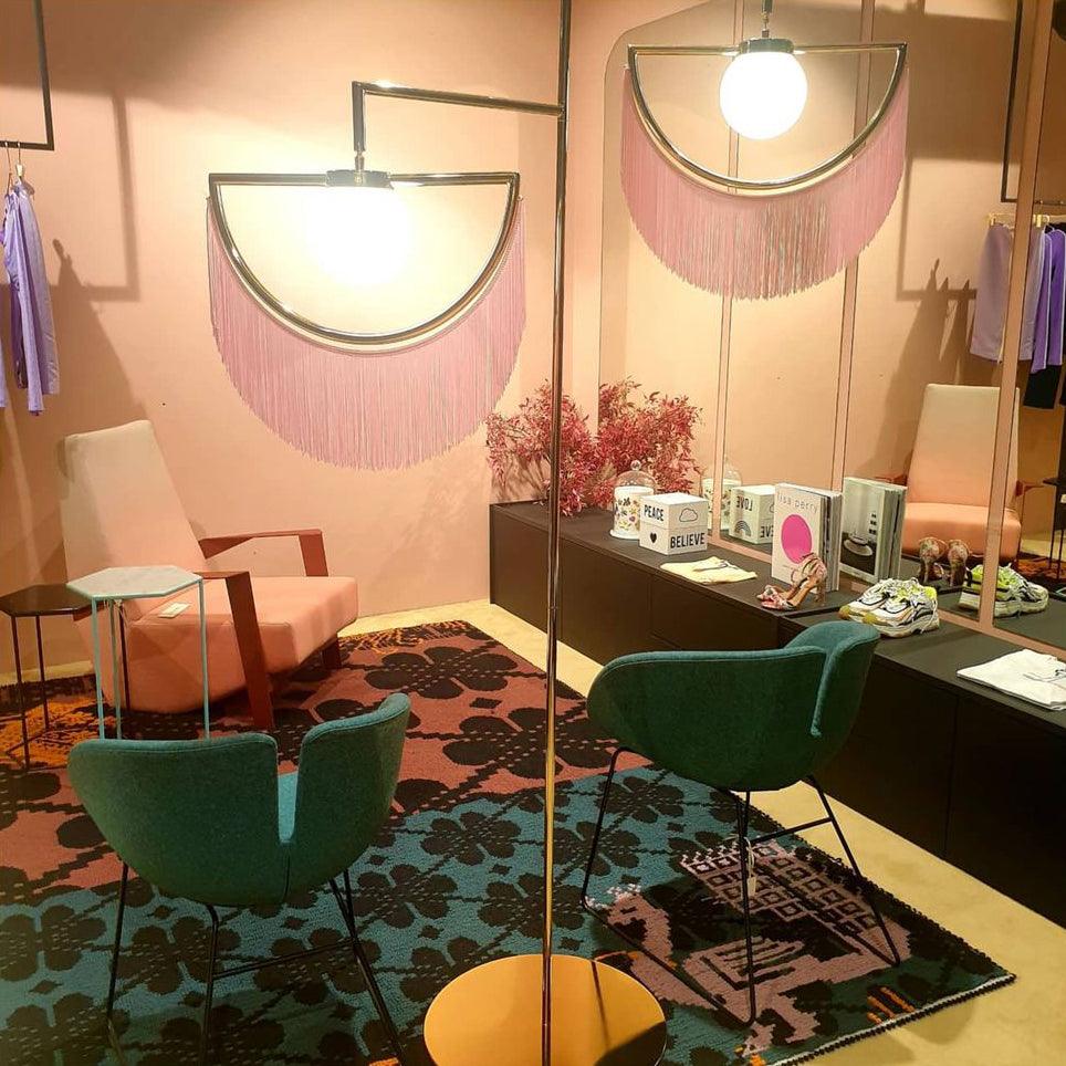 Dexe moderne vloerlamp in roze