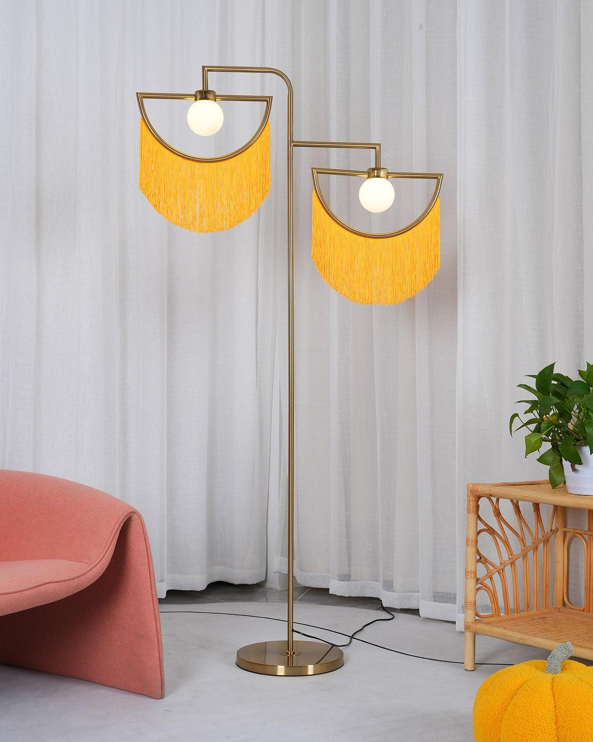 Dexe moderne vloerlamp in roze