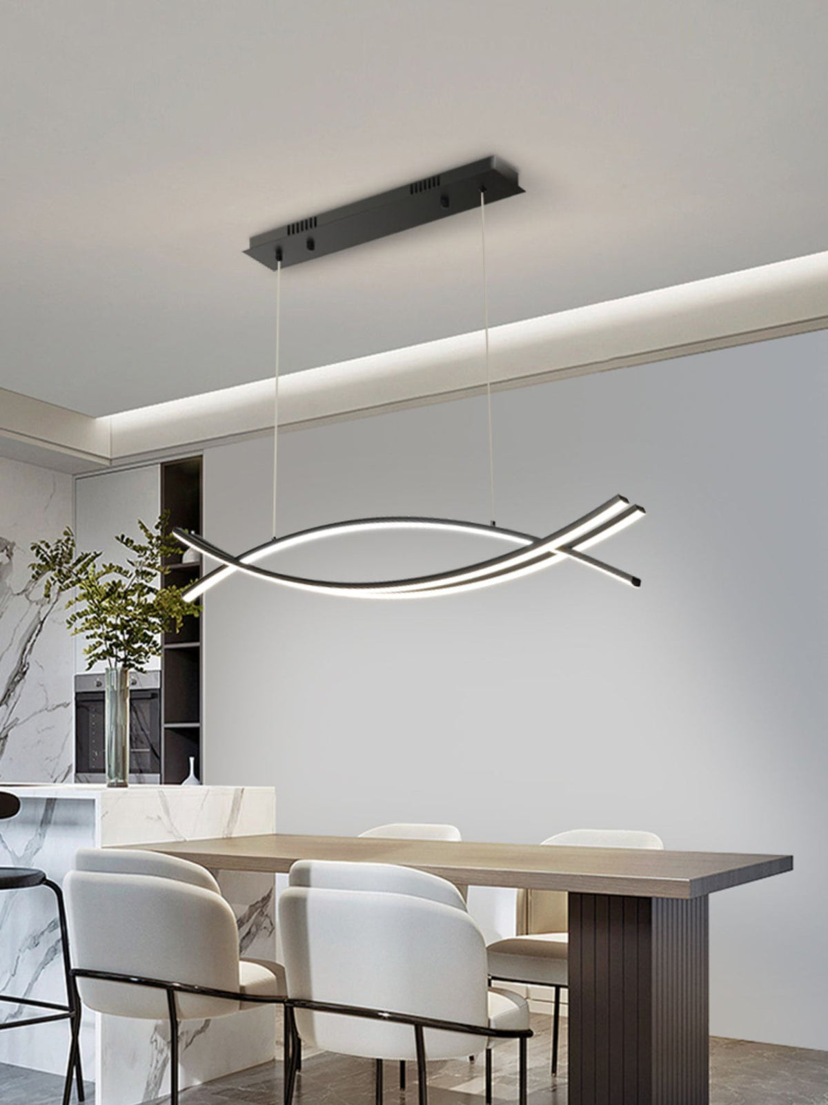 Curinis Moderne minimalistische kunst kroonluchter met LED