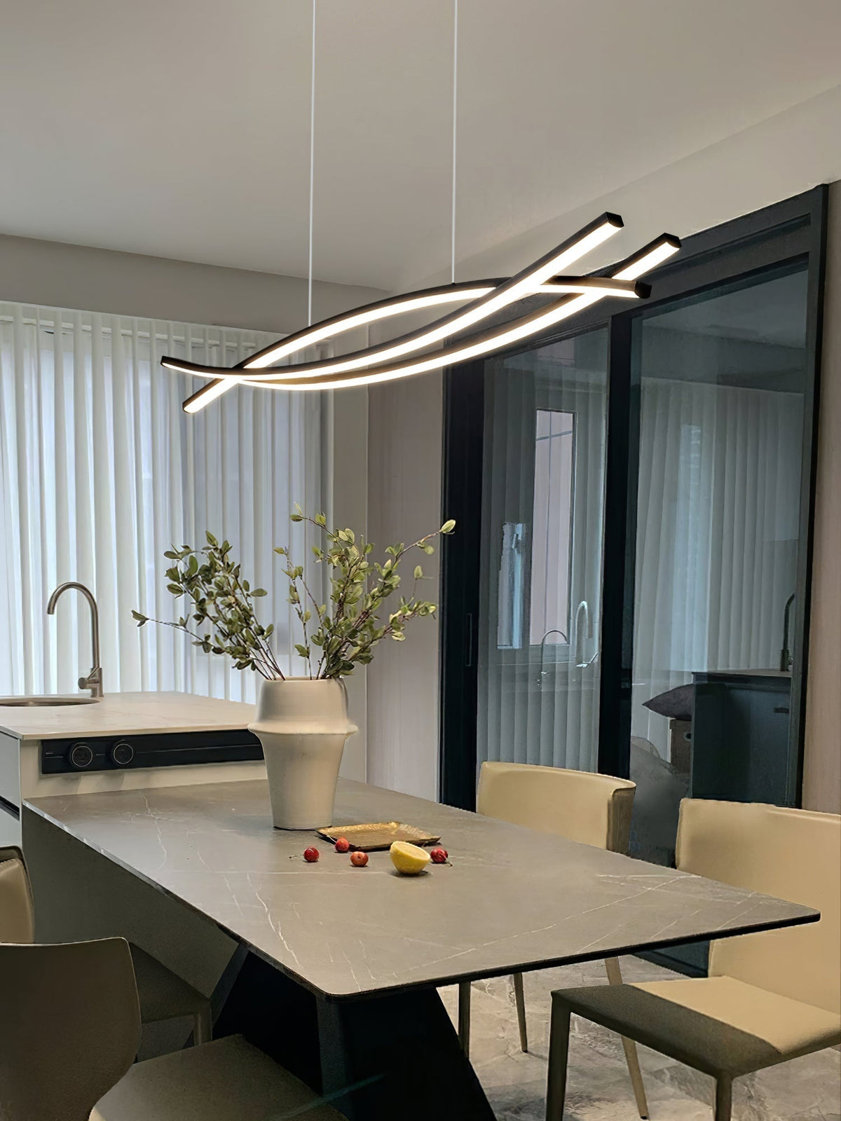 Curinis Moderne minimalistische kunst kroonluchter met LED