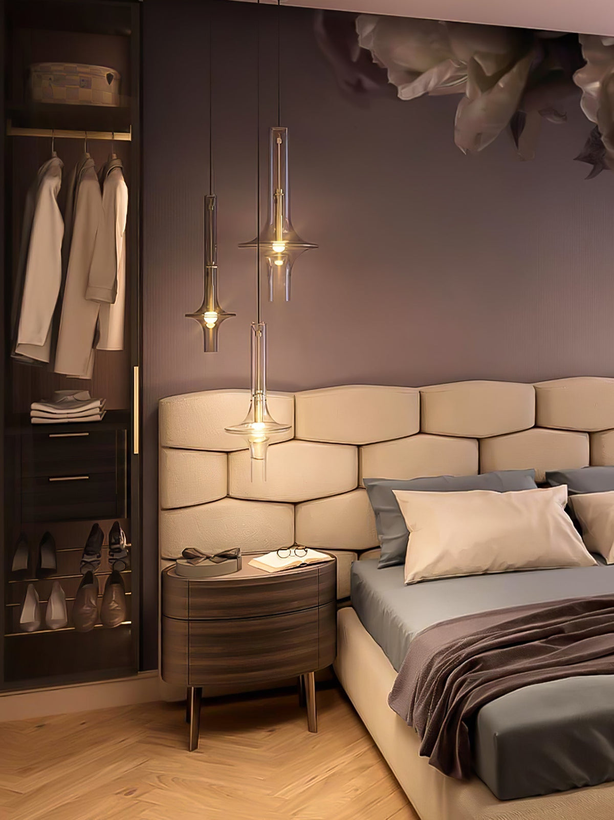 Sarenol glas industriële glamoureus hanglamp