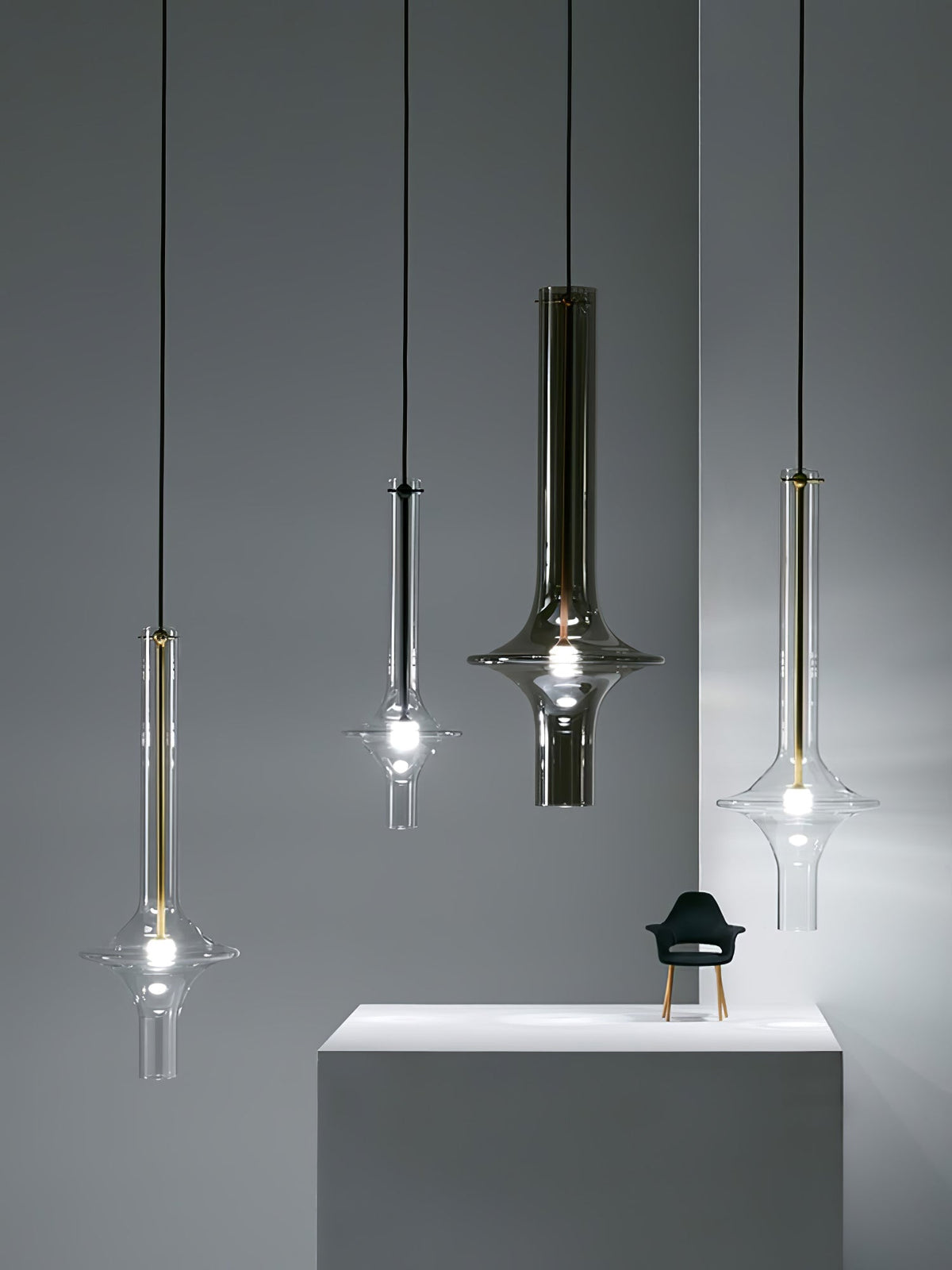 Sarenol glas industriële glamoureus hanglamp
