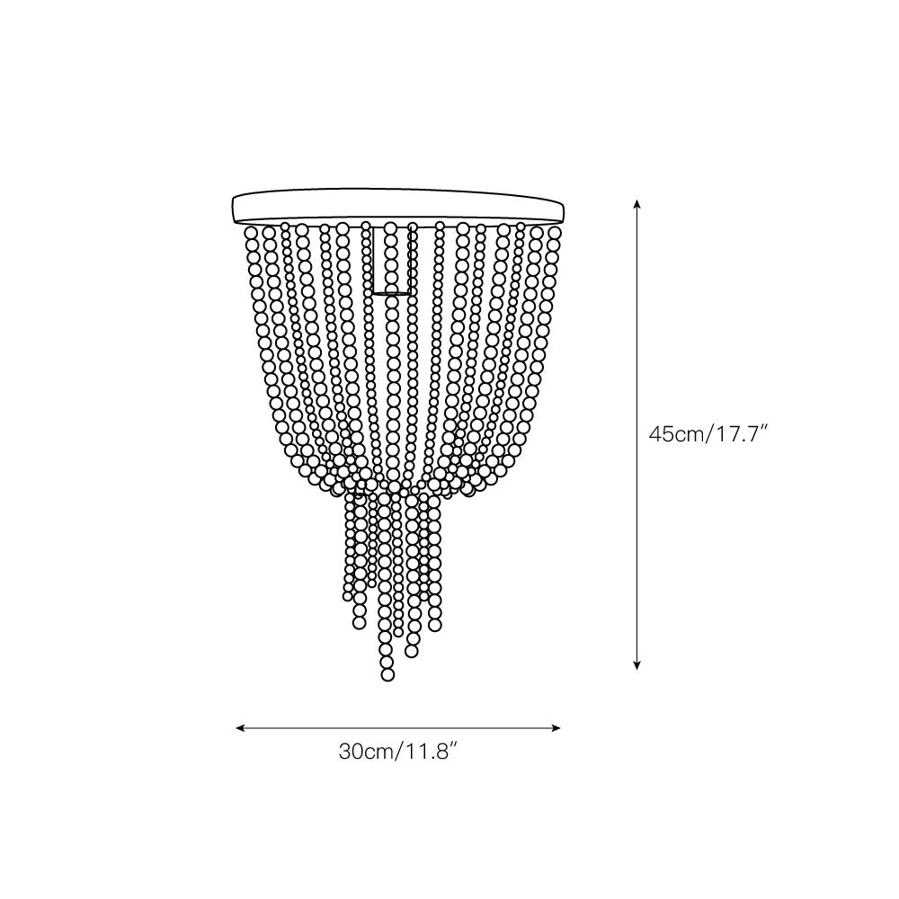 Ildvuvyn Moderne plafondlamp van hennepkoord met metalen kralen