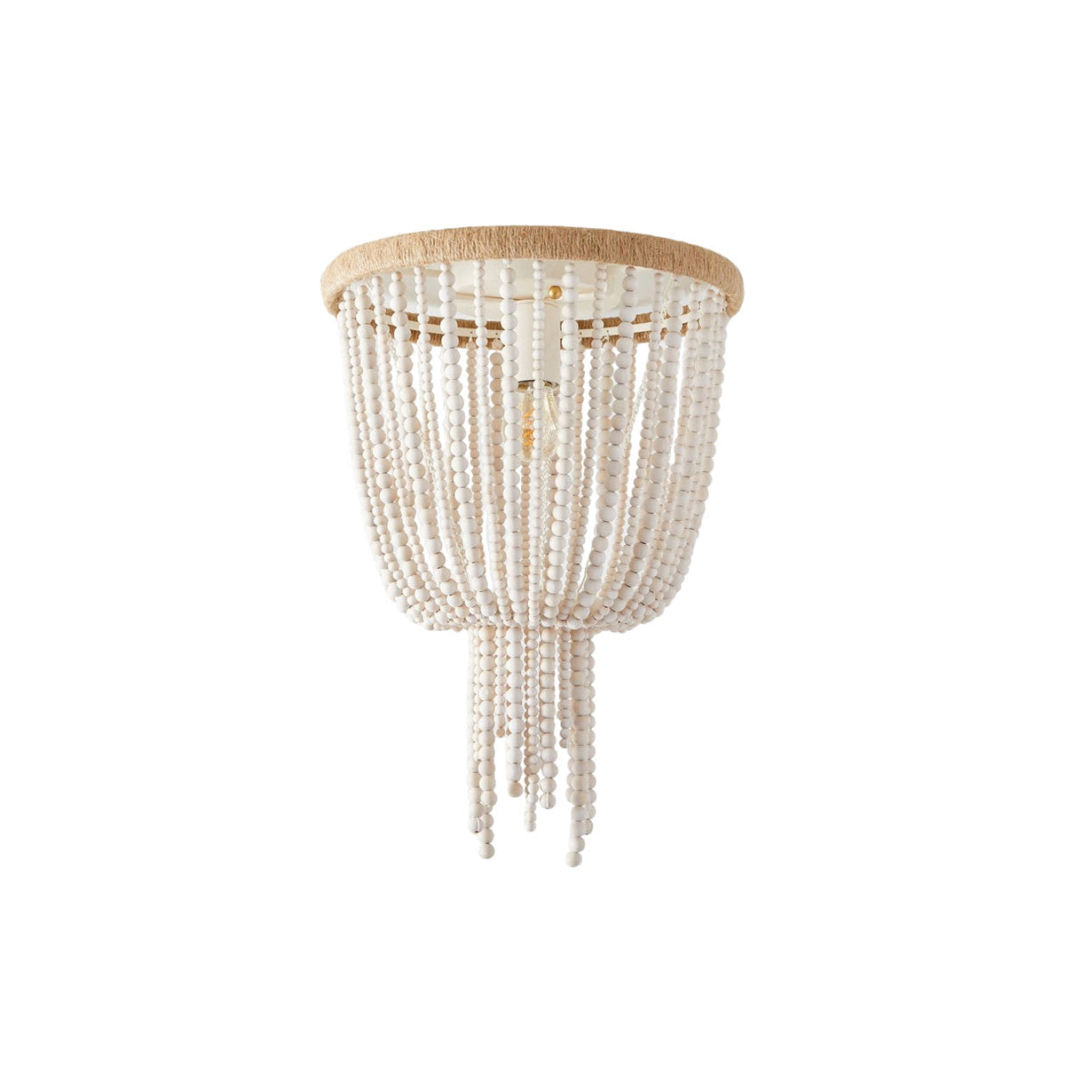 Ildvuvyn Moderne plafondlamp van hennepkoord met metalen kralen