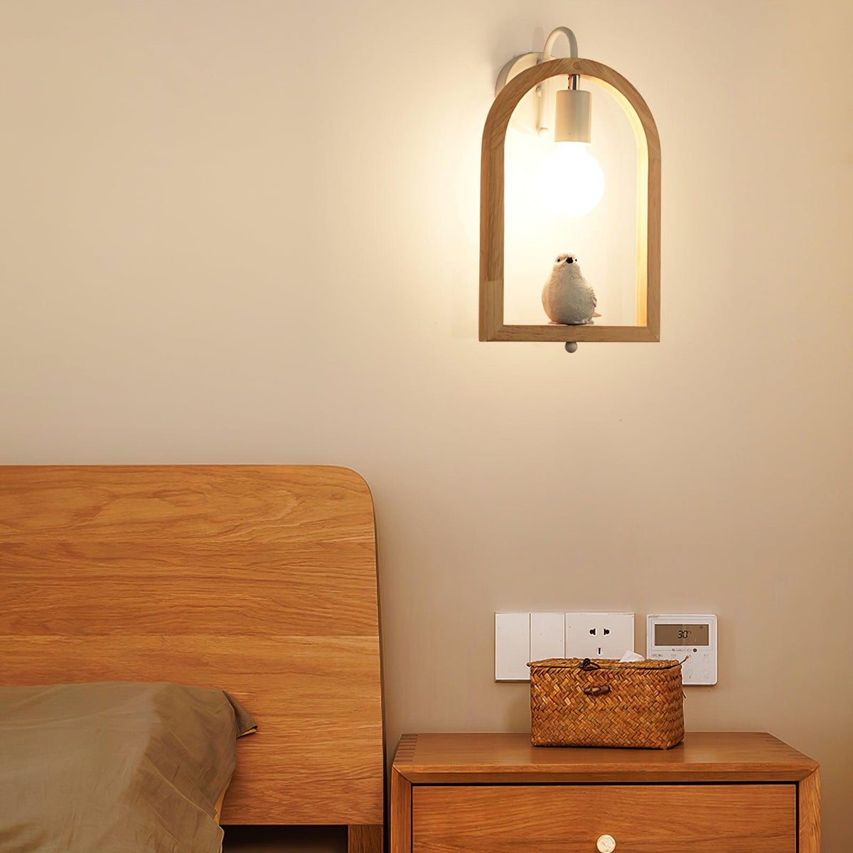 Cari Noords Kunst Vogel hars wandlamp