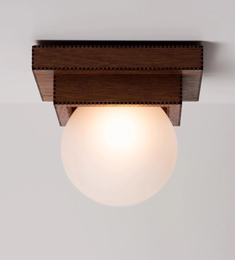 Luna Hout Gelaagd Bolvormig Wandlamp