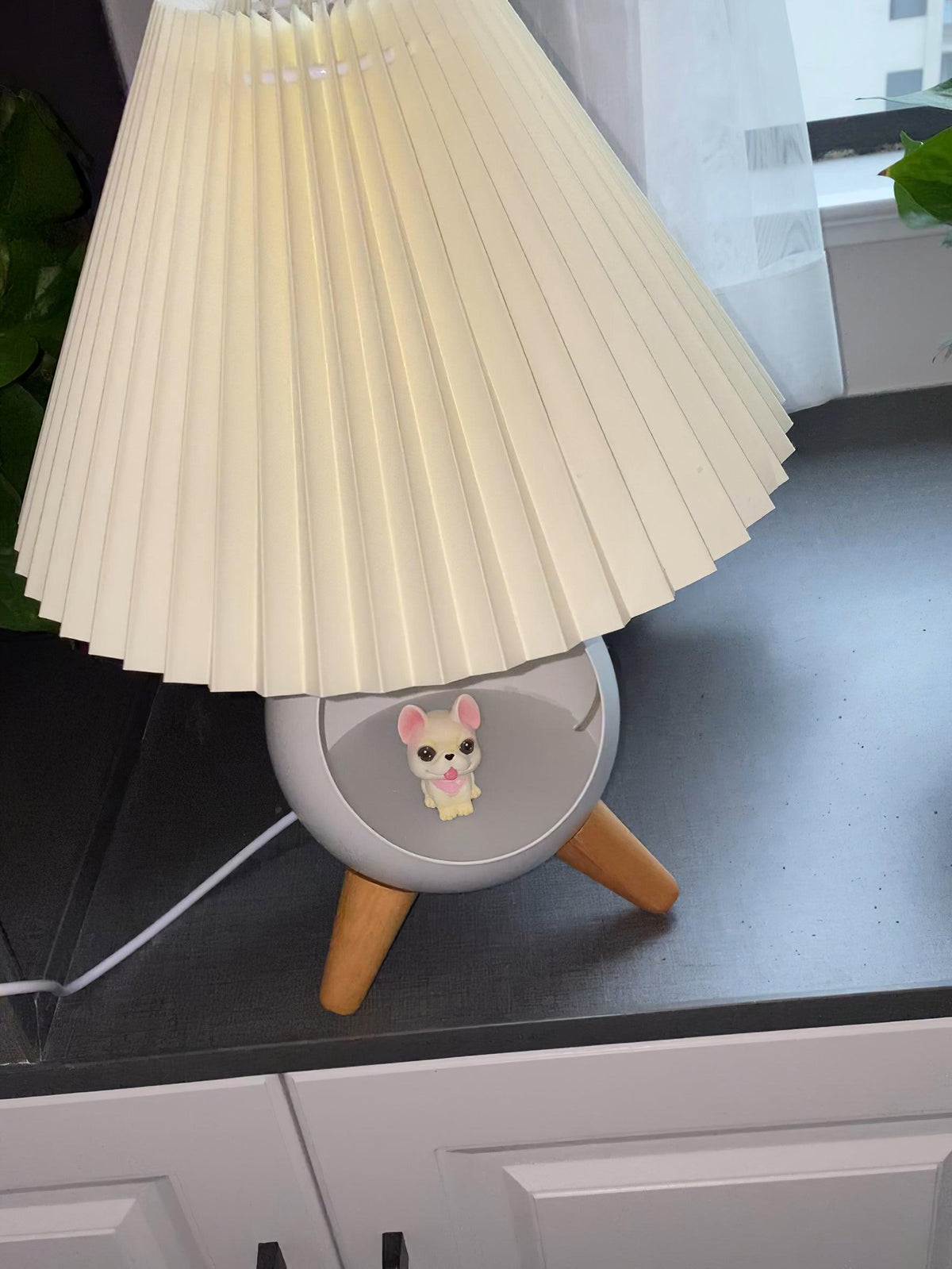 Hazelle moderne tafellamp met stoffen kap