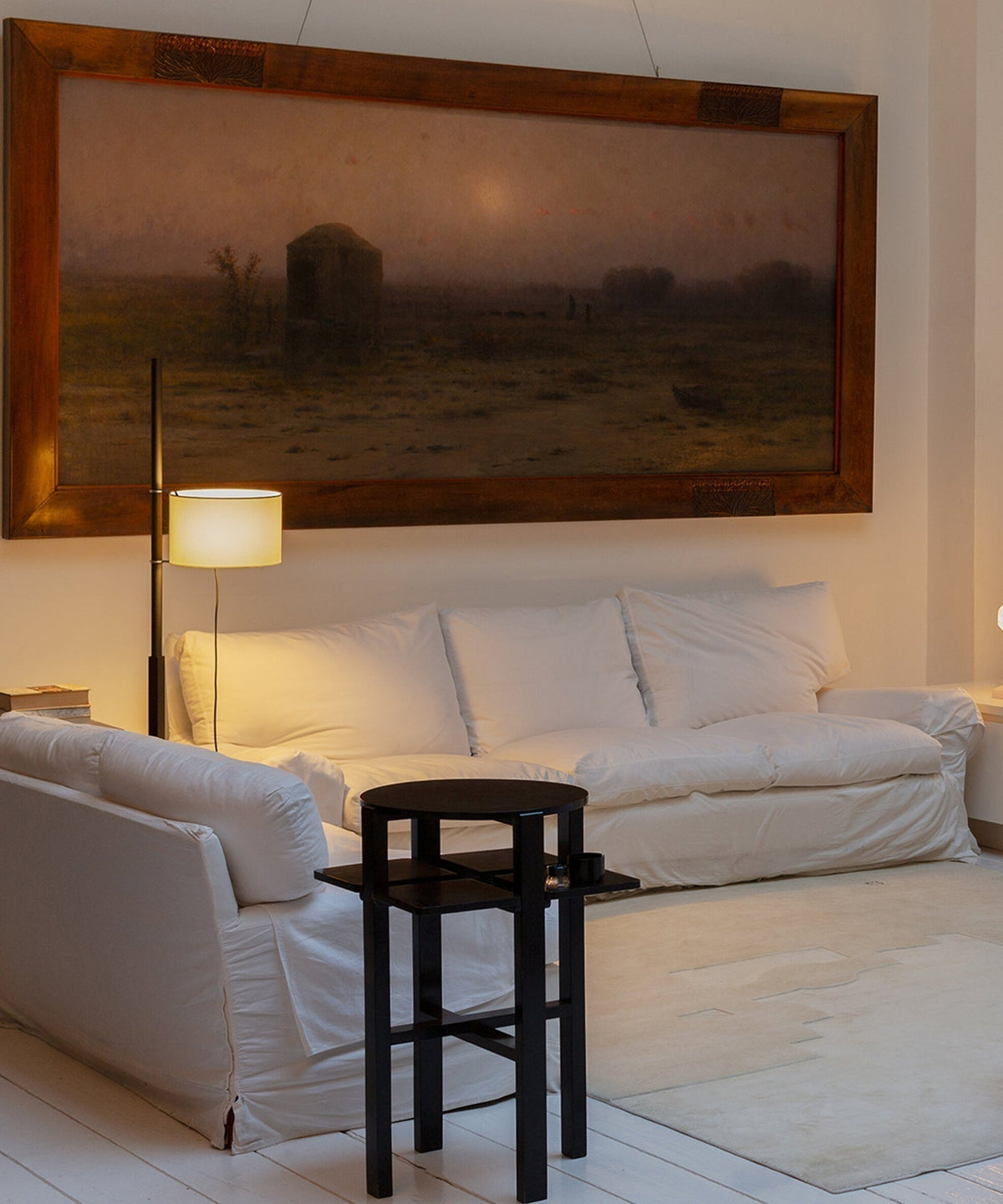 Jex Houten Stoffen vloerlamp