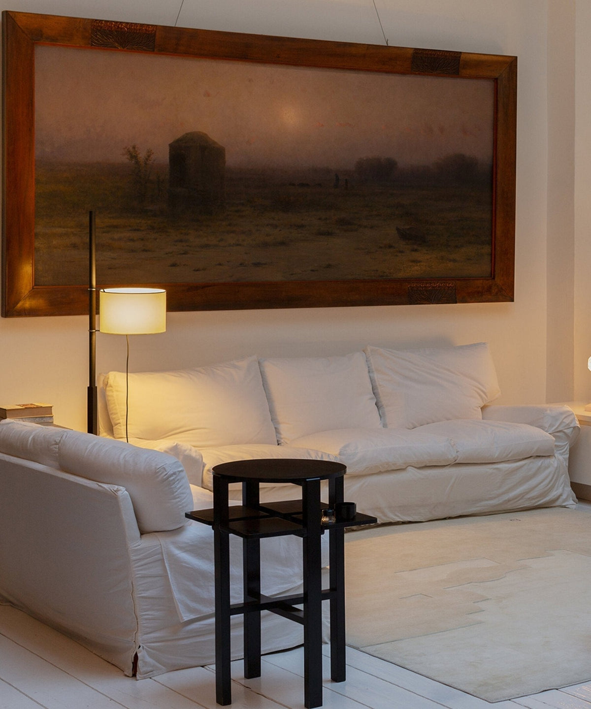 Jex Houten Stoffen vloerlamp