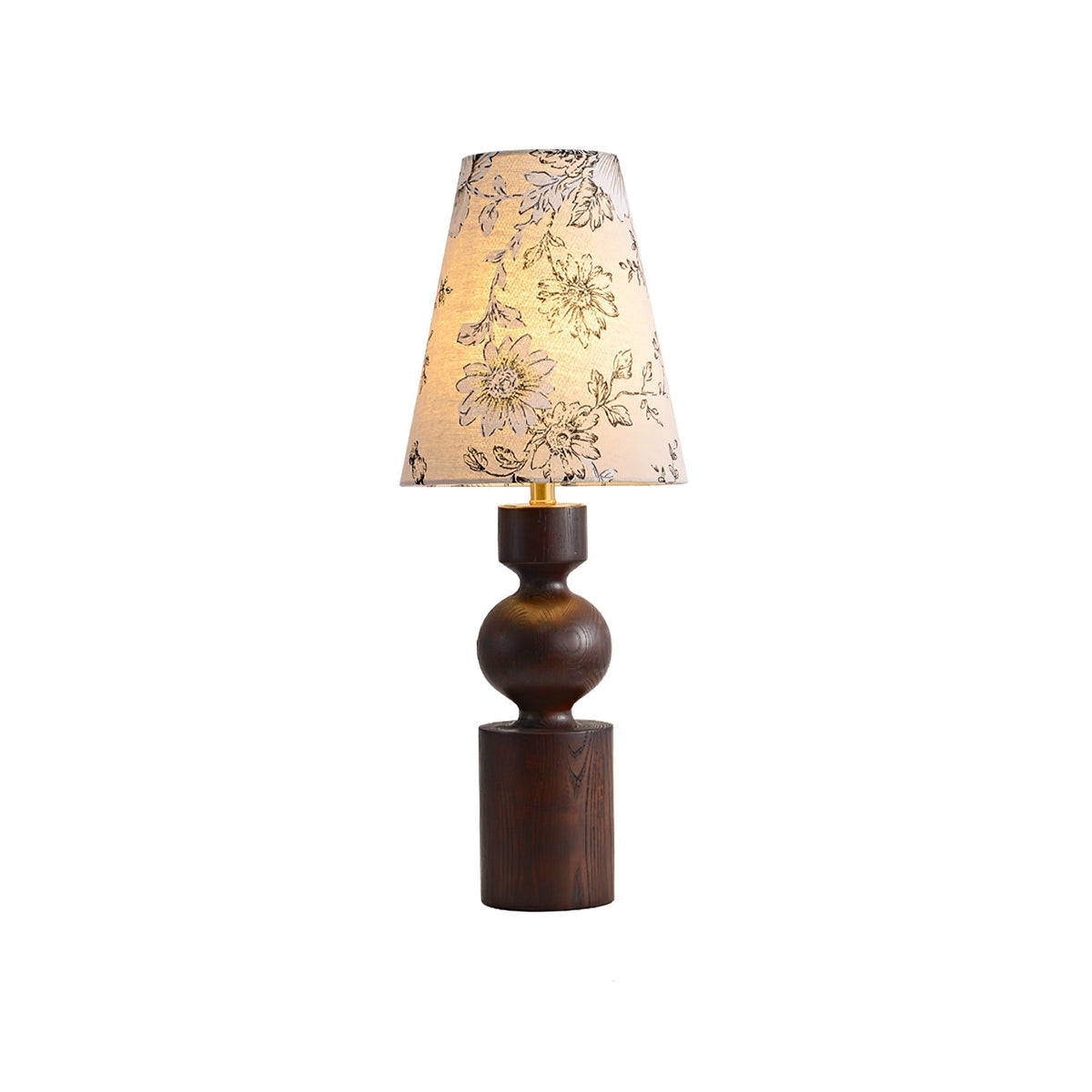 Thorne Vintage tafellamp van donker walnoothout