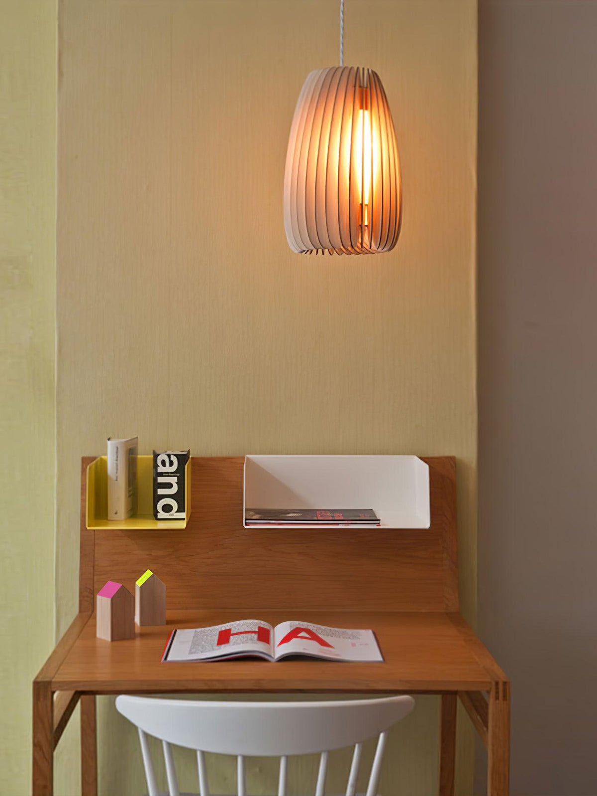 Jior elegantie uniek Orb Houten hanglamp