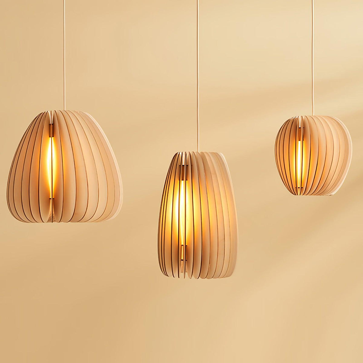 Jior elegantie uniek Orb Houten hanglamp