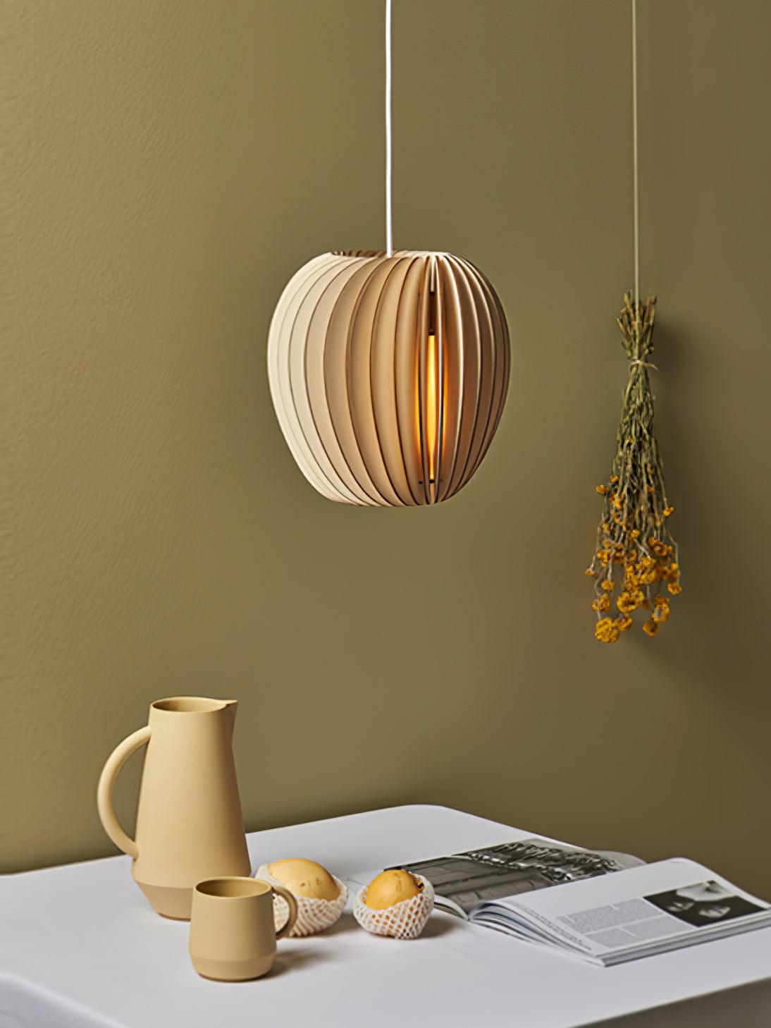 Jior elegantie uniek Orb Houten hanglamp