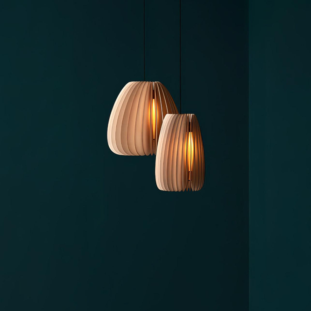 Jior elegantie uniek Orb Houten hanglamp