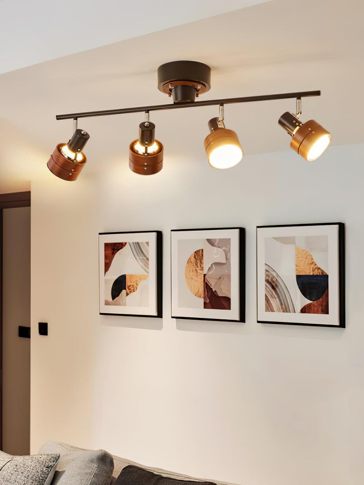 Elsorila elegantie aanpasbare spot plafondlamp van hout