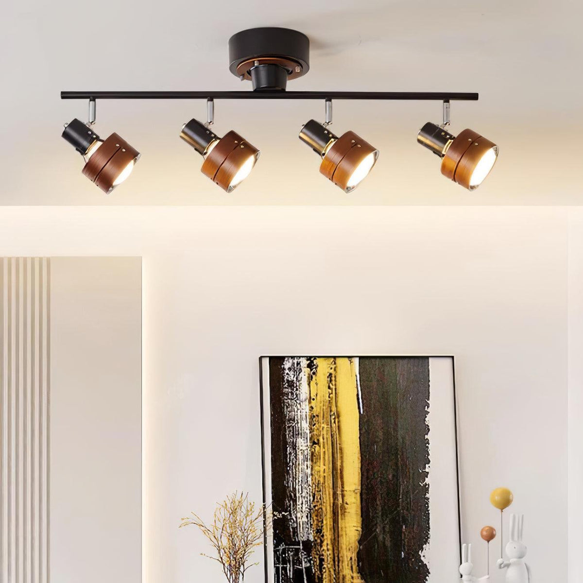 Elsorila elegantie aanpasbare spot plafondlamp van hout