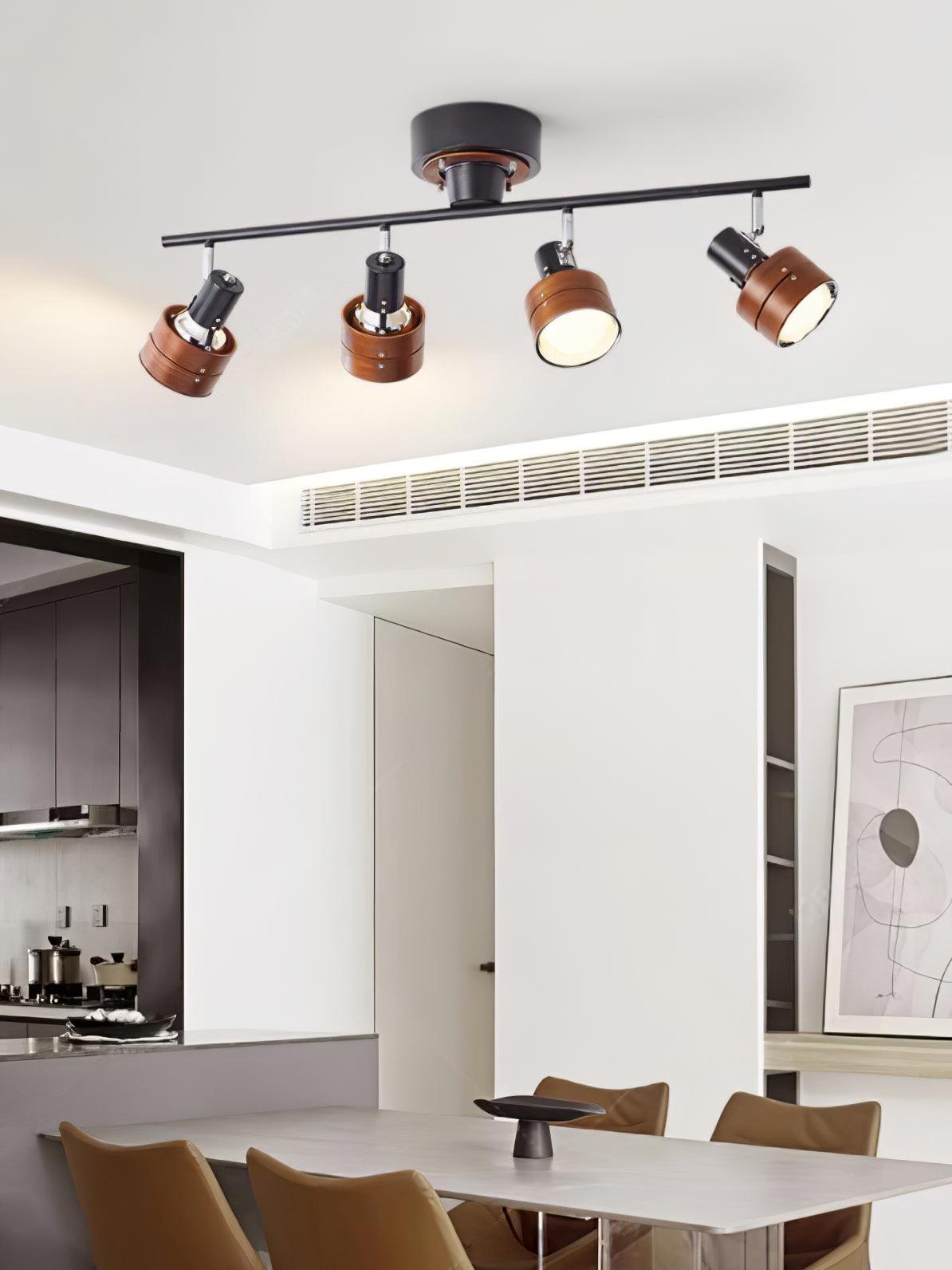 Elsorila elegantie aanpasbare spot plafondlamp van hout