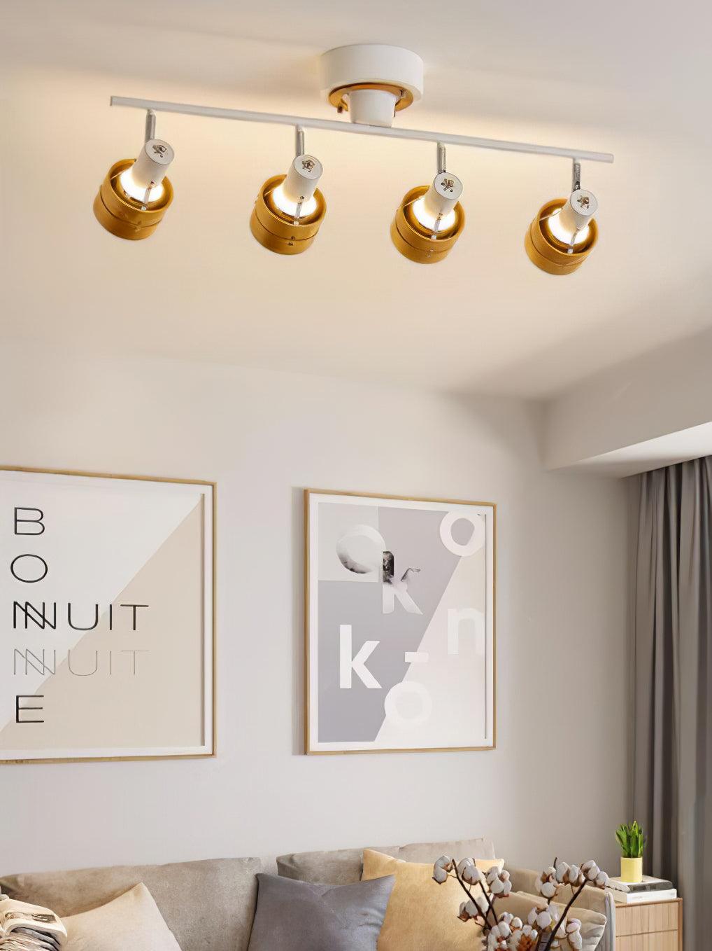 Elsorila elegantie aanpasbare spot plafondlamp van hout