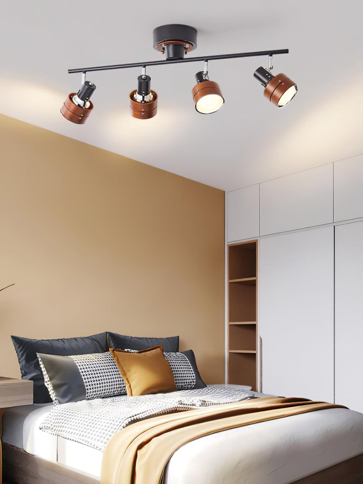 Elsorila elegantie aanpasbare spot plafondlamp van hout